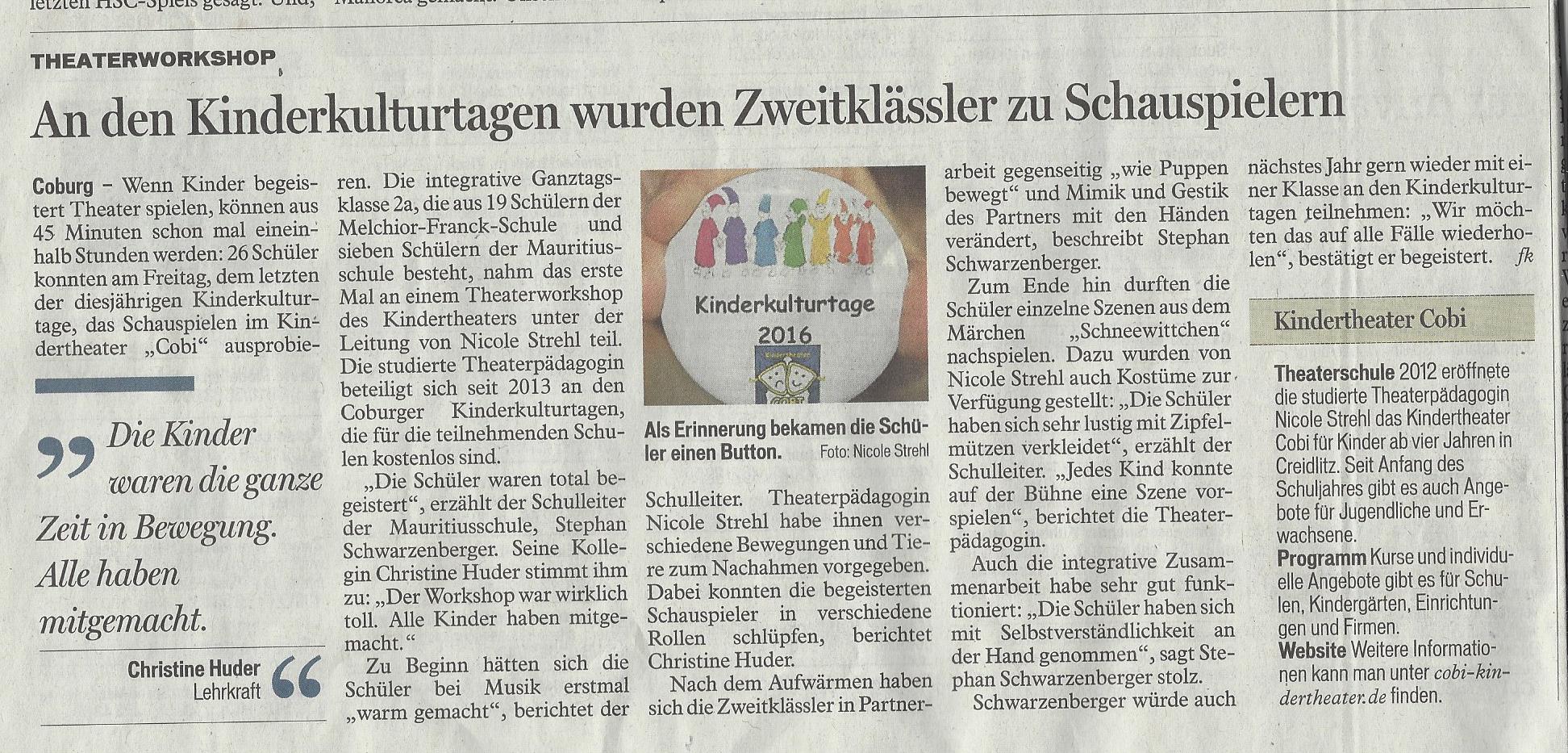 Kinderkulturtage 2016_Tageblatt