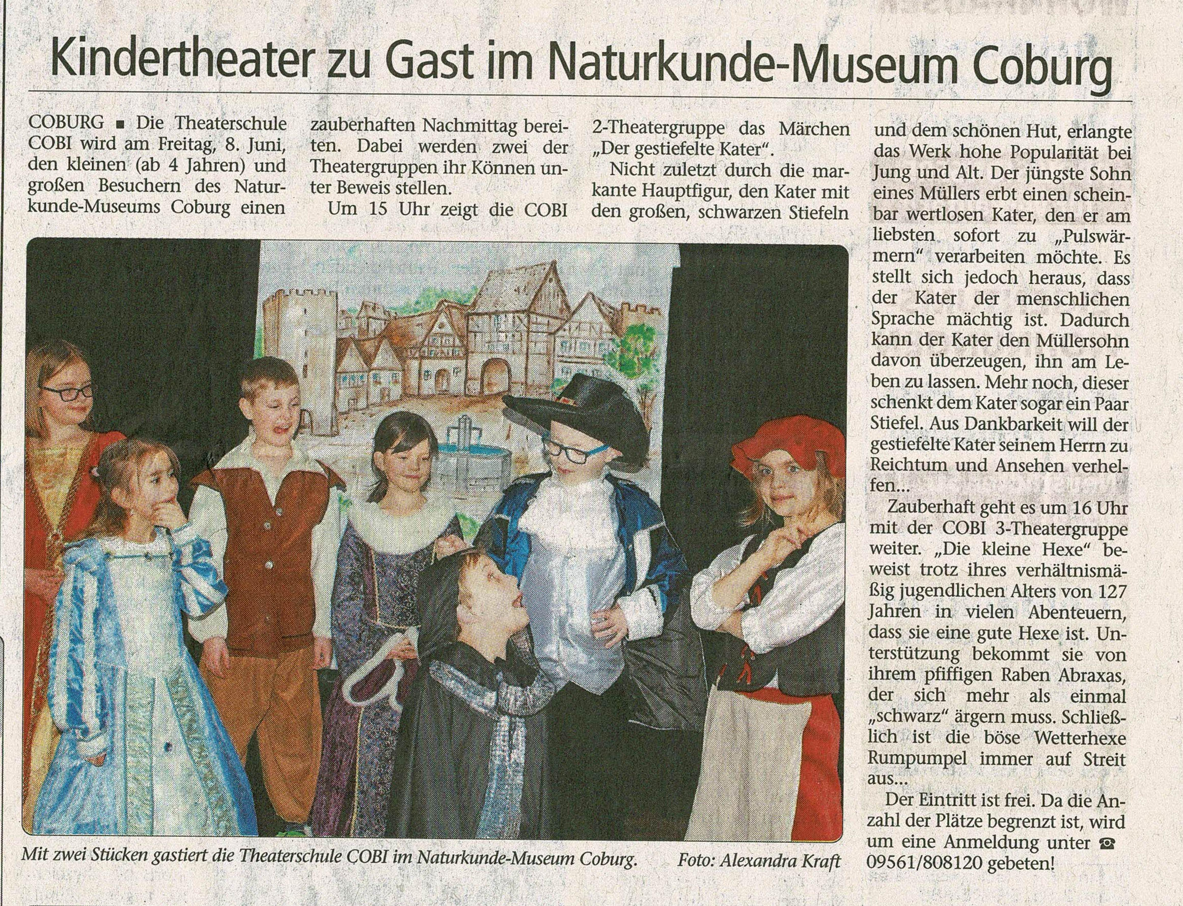 Kindertheater zu Gast im Naturkunde-Museum